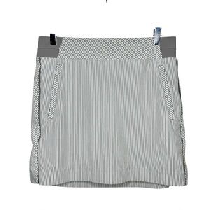 Athleta Brooklyn Featherweight Gray Striped Women’s Athletic Tennis Skort Sz 8